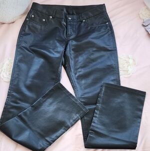 Express Black Faux-Leather Skinny Pants Sz. 1/2